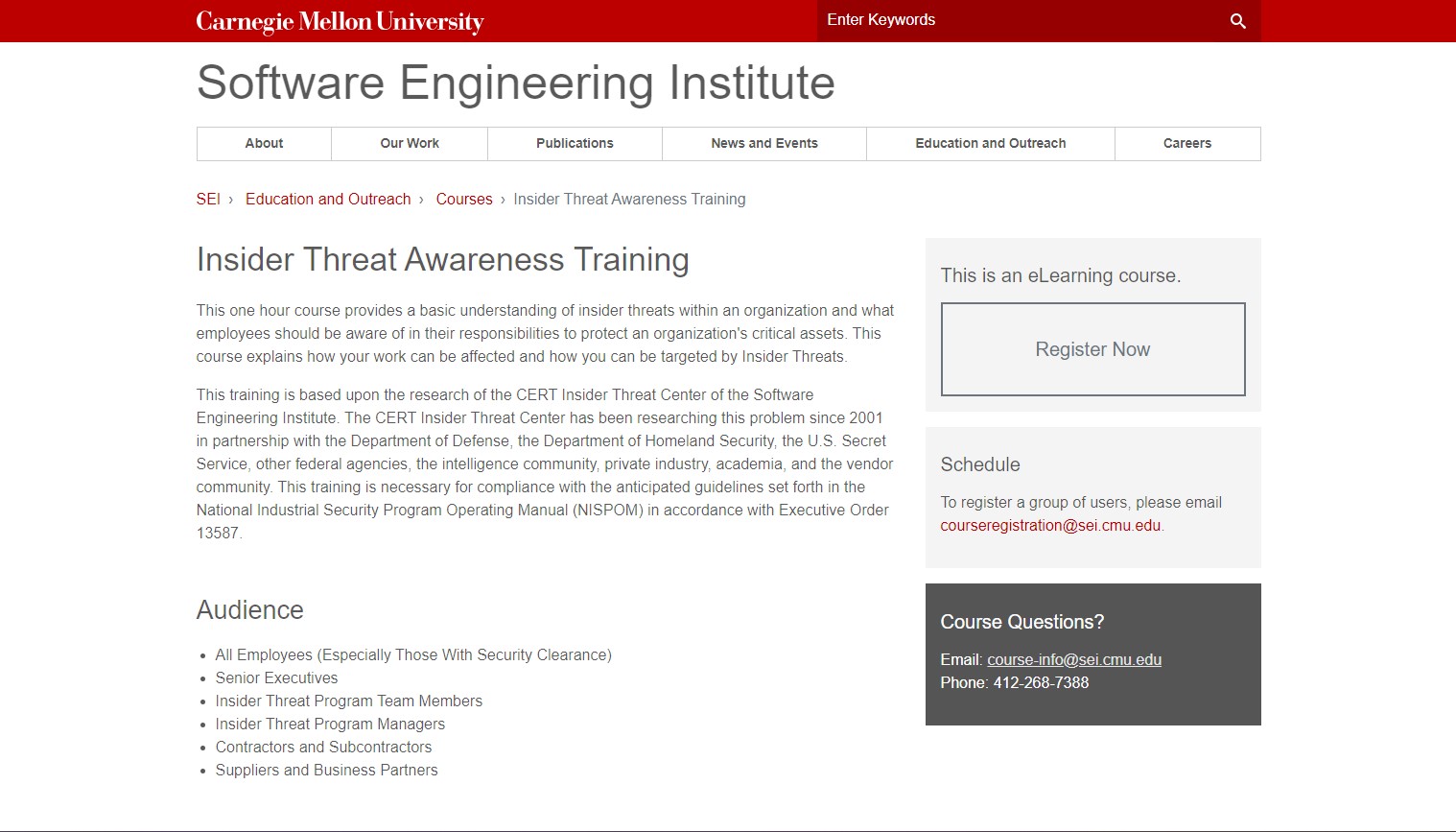 Carnegie Mellon University Software Engineering Institute