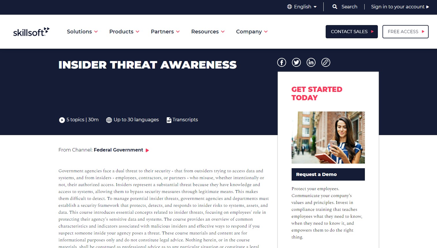 Insider threat awareness 5 training resources