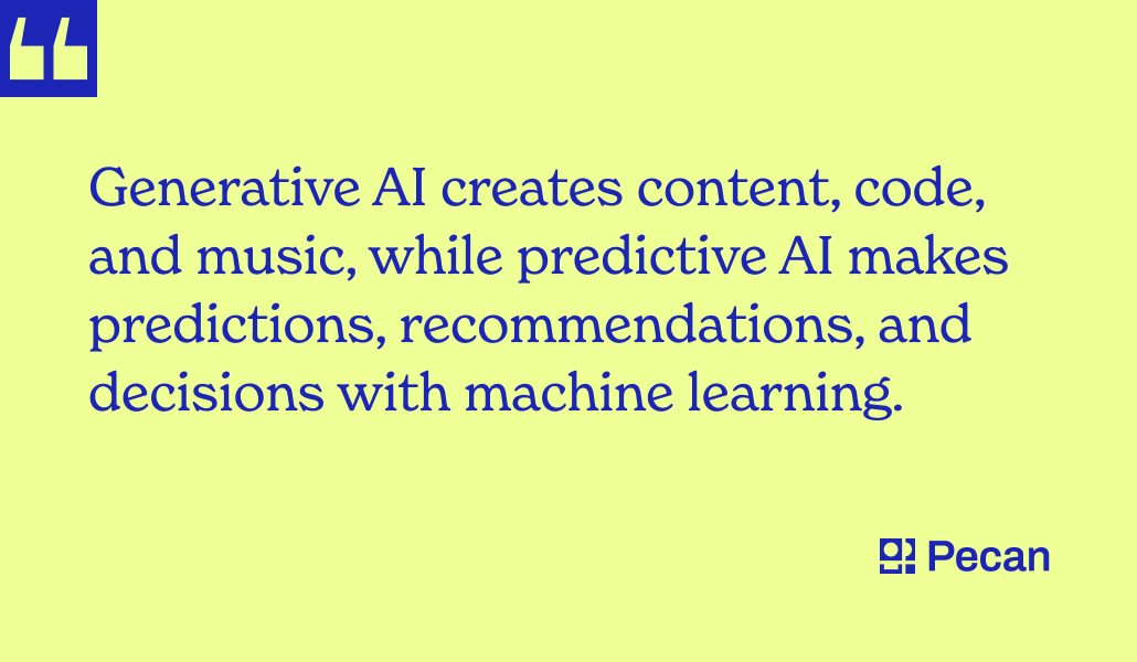 what generative and predictive AI do  