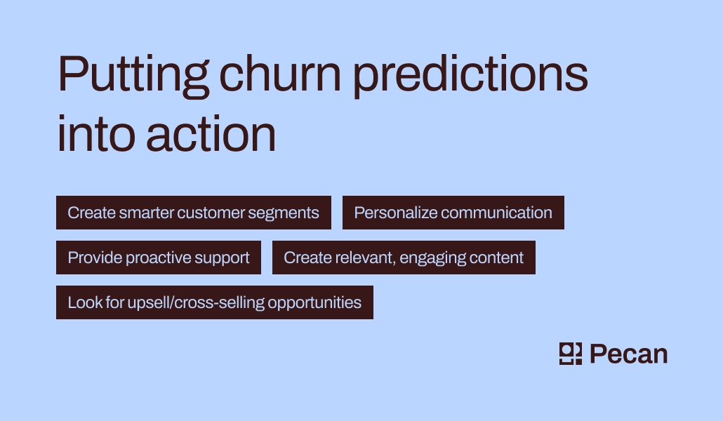 steps for putting churn predictions into action     