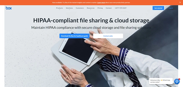 Box HIPAA-compliant cloud storage