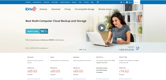 IDrive HIPAA-compliant cloud storage