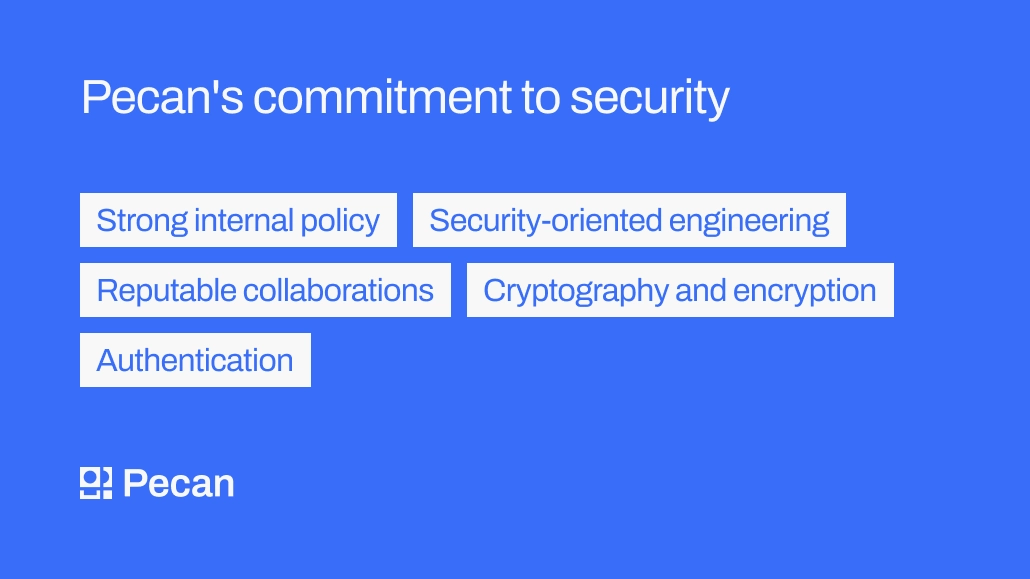 list of ways pecan is committed to data security 