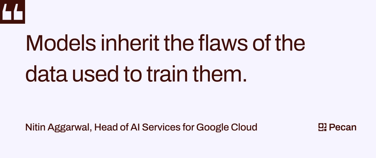models inherit the flaws of data used to train them quote 