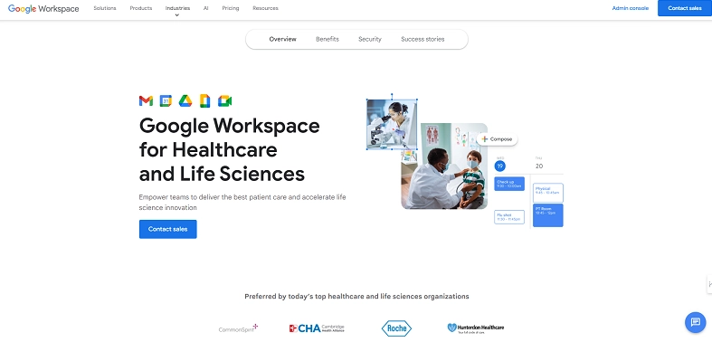 Google Workspace for Healthcare screenshot