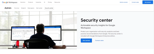 Google Workspace Security Center screenshot