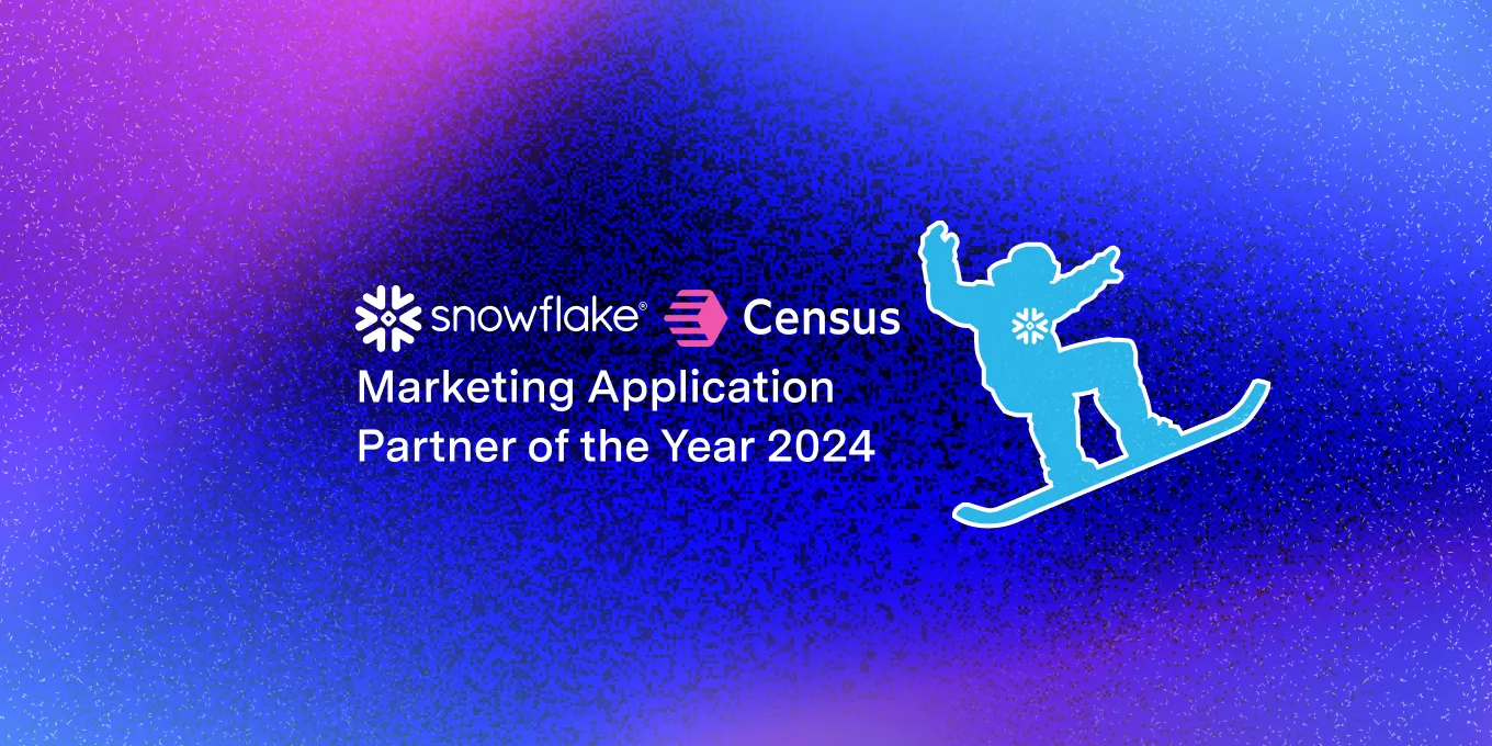Census is Snowflake's Marketing Application Partner of the Year 2024