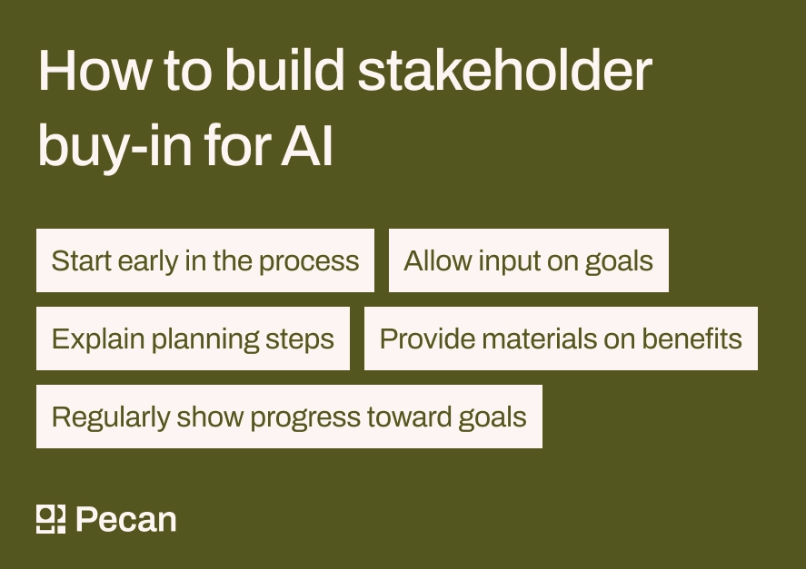 steps to get stakeholder buy-in for AI projects   