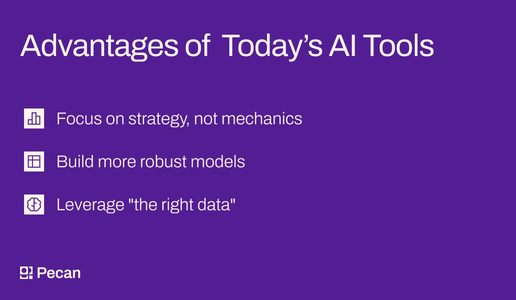 the advantages of today's AI platforms as in text  