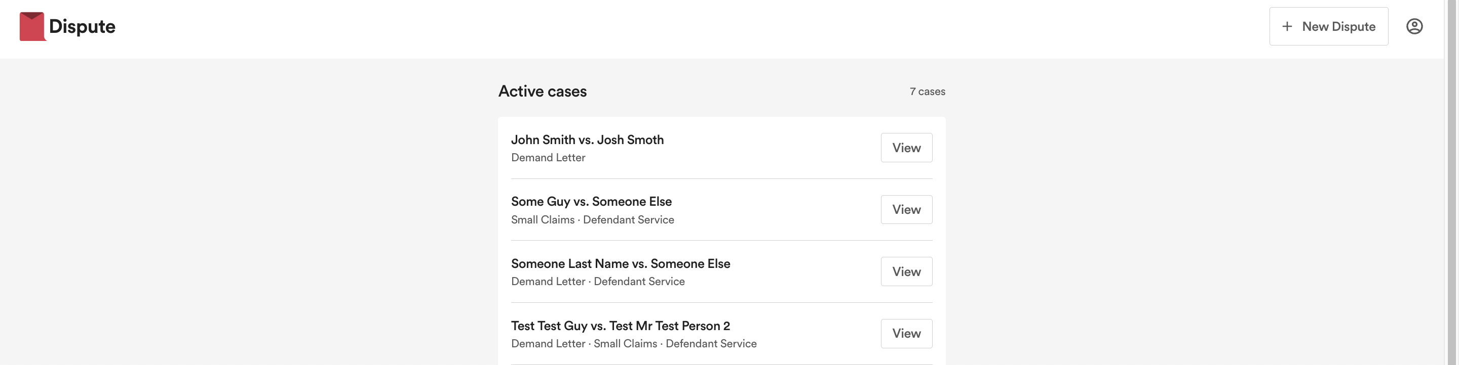 small claims case list