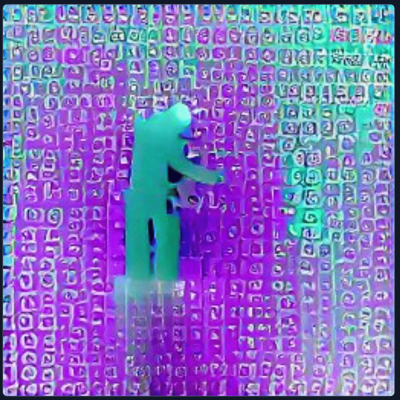 human data purple ai generated image 