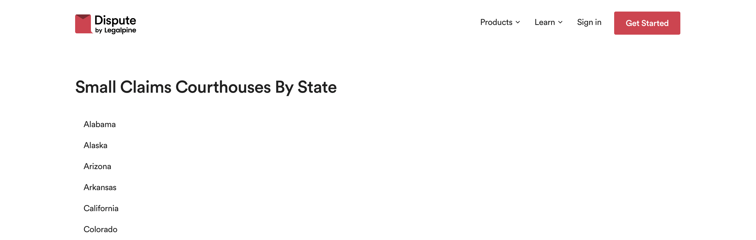 small claims courthouses by state